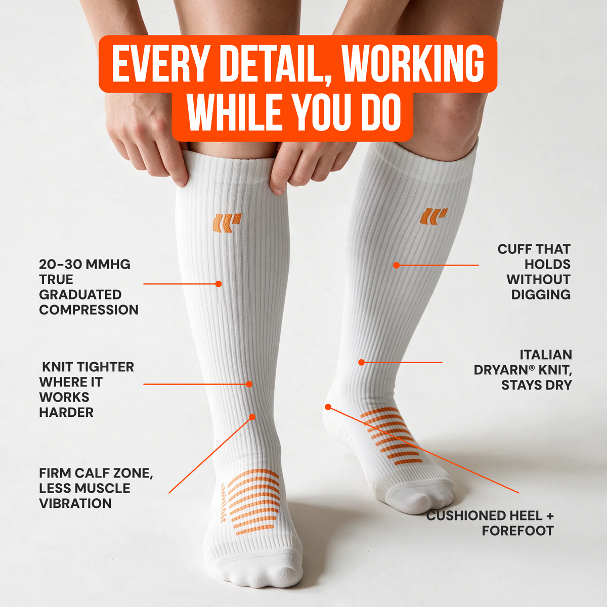 COMPRESSION KNEE HIGH SOCKS